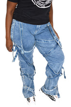 Strappy Denim Jeans - Keanna Couture
