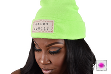 Exist Loudly Beanie - Neon Green - Keanna Couture