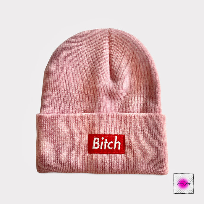 Bitch Beanie - Pink - Keanna Couture
